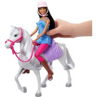Barbie panenka 30 cm na vyjížďce s koněm 3