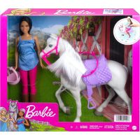 Barbie panenka 30 cm na vyjížďce s koněm 6