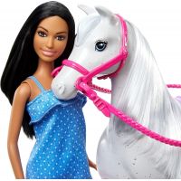 Barbie panenka 30 cm na vyjížďce s koněm 4