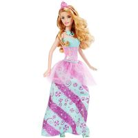 Barbie Panenka princezna - Tyrkysovo-růžové šaty 2
