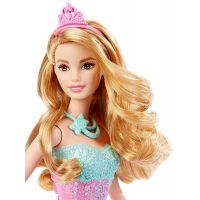 Barbie Panenka princezna - Tyrkysovo-růžové šaty 3