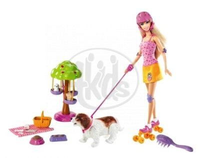 Barbie N7651 - Barbie s pejskem v parku