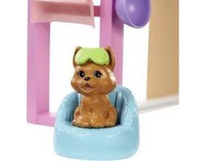 Barbie salón krásy herní set s běloškou