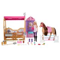 Barbie HXJ44 Stáje s koněm Pepper a panenkou 2
