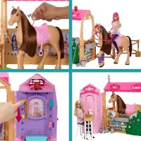 Barbie HXJ44 Stáje s koněm Pepper a panenkou 4
