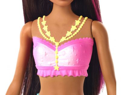 Barbie svítící mořská panna s pohyblivým ocasem černoška