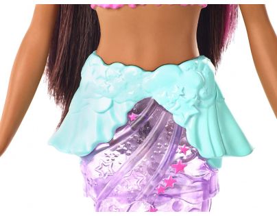 Barbie svítící mořská panna s pohyblivým ocasem černoška