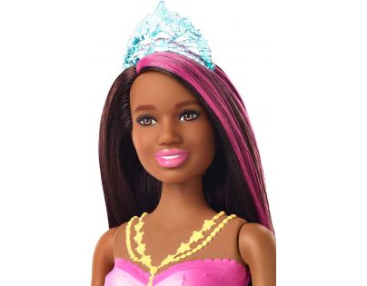 Barbie svítící mořská panna s pohyblivým ocasem černoška