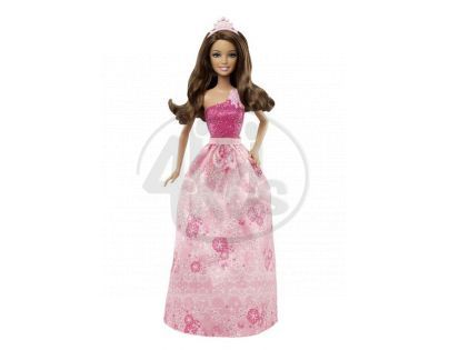 BARBIE R6390 Třpytivá princezna měnitelné prvky - Brunetka