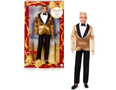 Barbie Vánoční panenka Ken blond 2025