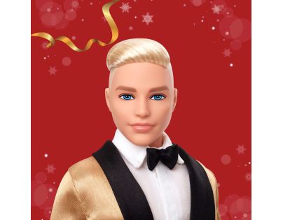 Barbie Vánoční panenka Ken blond 2025