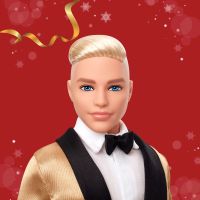 Barbie Vánoční panenka Ken blond 2025 2