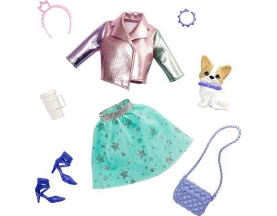 Barbie zvířátko a šaty s doplňky pejsek