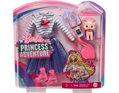 Barbie zvířátko a šaty s doplňky prasátko