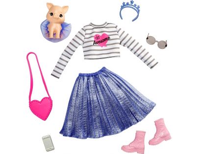 Barbie zvířátko a šaty s doplňky prasátko