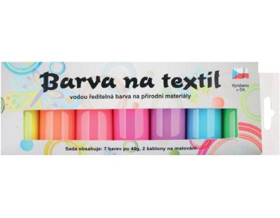 Anděl Barvy na textil Sada 7 barev svítících ve tmě 7 x 15 g