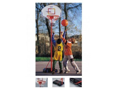 Basketbalový koš s pojezdem 150-200cm Faiplast
