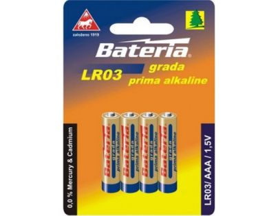 Bateria Slaný CZ Baterie Grada LR03 AAA 1,5V 4ks
