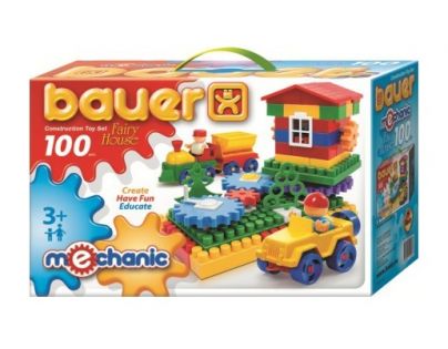 Stavebnice BAUER Mechanic Veselý domeček 100 dílů
