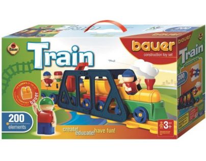 Stavebnice BAUER Train Vláčky 200 dílů