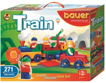 Stavebnice BAUER Train Vláčky 271 dílů