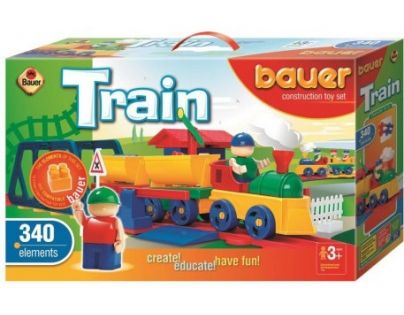 Stavebnice BAUER Train Vláčky 340 dílů