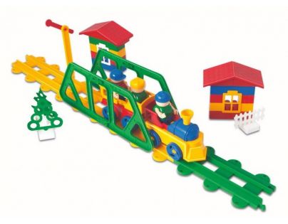 Stavebnice BAUER Train Vláčky 95 dílů