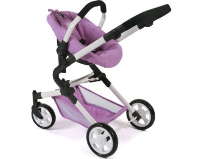 Bayer Chic Kombinovaný kočárek pro panenky 3 v 1 Lia Melange Lilac