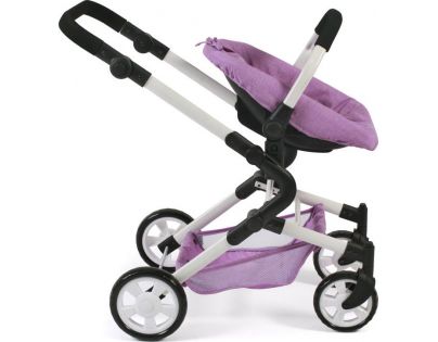 Bayer Chic Kombinovaný kočárek pro panenky 3 v 1 Lia Melange Lilac