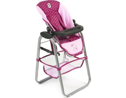 Bayer Chic Jídelní židlička pro panenku - Dots Brombeere