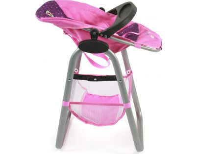 Bayer Chic Jídelní židlička pro panenku - Dots purple pink