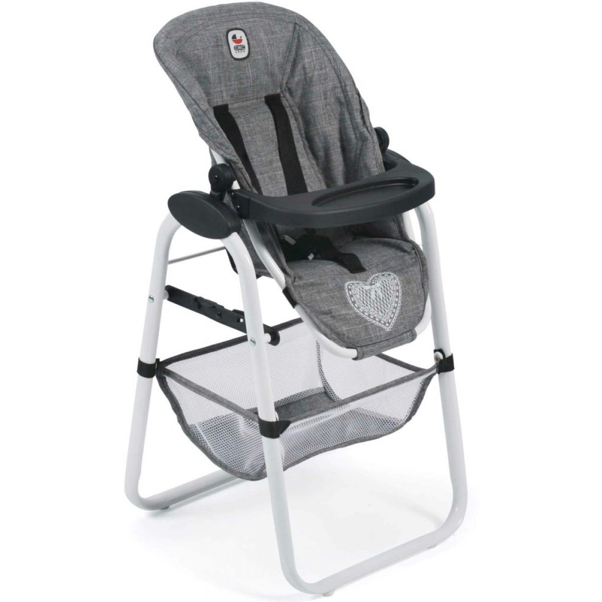 Bayer Chic Jídelní židlička pro panenku - Jeans šedivá