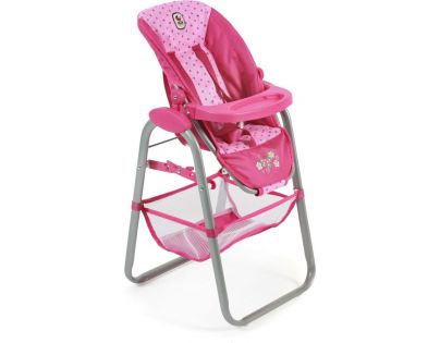 Bayer Chic Jídelní židlička pro panenku - Pink Dots