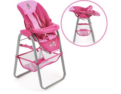 Bayer Chic Jídelní židlička pro panenku - Pink Dots