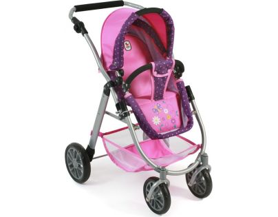 Bayer Chic Kočárek pro panenky Emilia - Dots purple pink