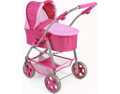 Bayer Chic Kočárek pro panenky Emotion 2v1 - Pink Dots