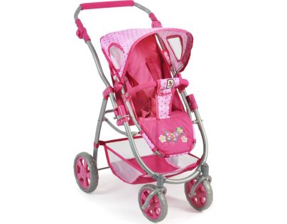 Bayer Chic Kočárek pro panenky Emotion 2v1 - Pink Dots