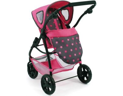 Bayer Chic Kočárek pro panenky Emotion All In 3v1 - Pink Stars