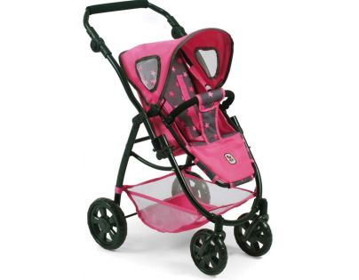 Bayer Chic Kočárek pro panenky Emotion All In 3v1 - Pink Stars