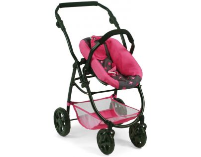 Bayer Chic Kočárek pro panenky Emotion All In 3v1 - Pink Stars