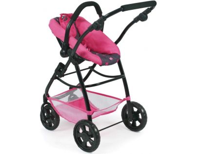 Bayer Chic Kočárek pro panenky Emotion All In 3v1 - Pink Stars