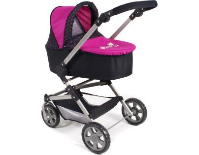 Bayer Chic Kočárek pro panenky Fides 2v1 Dots Navy Pink