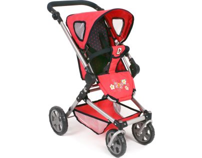 Bayer Chic Kočárek pro panenky Fides 2v1 Red Dots