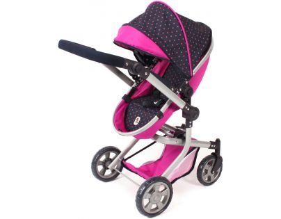 Bayer Chic Kočárek pro panenky Mika - Navy-Pink - II. Jakost