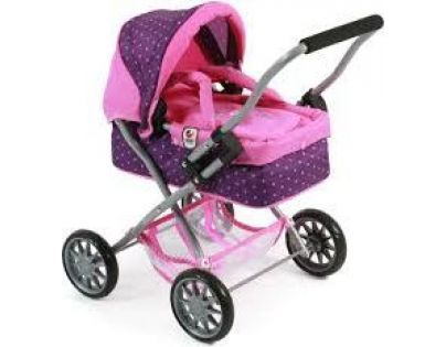 Bayer Chic Kočárek pro panenky Smarty Dots purple pink