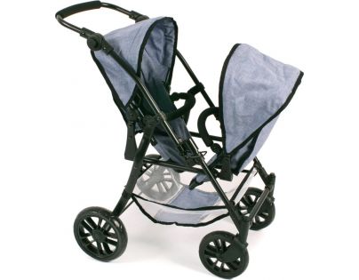Bayer Chic Kočárek pro panenky Twinny Blue Jeans
