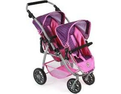 Bayer Chic Kočárek pro panenky Vario Dots purple pink