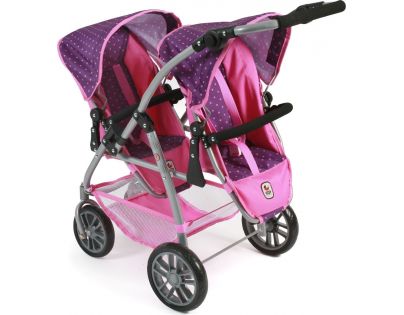 Bayer Chic Kočárek pro panenky Vario Dots purple pink