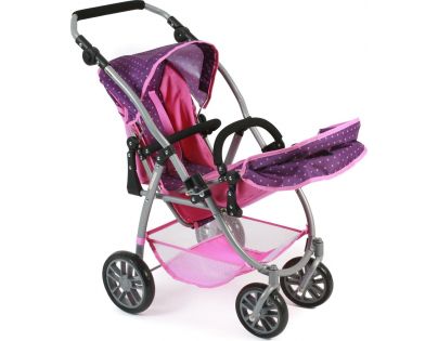 Bayer Chic Kočárek pro panenky Vario Dots purple pink