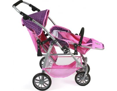 Bayer Chic Kočárek pro panenky Vario Dots purple pink